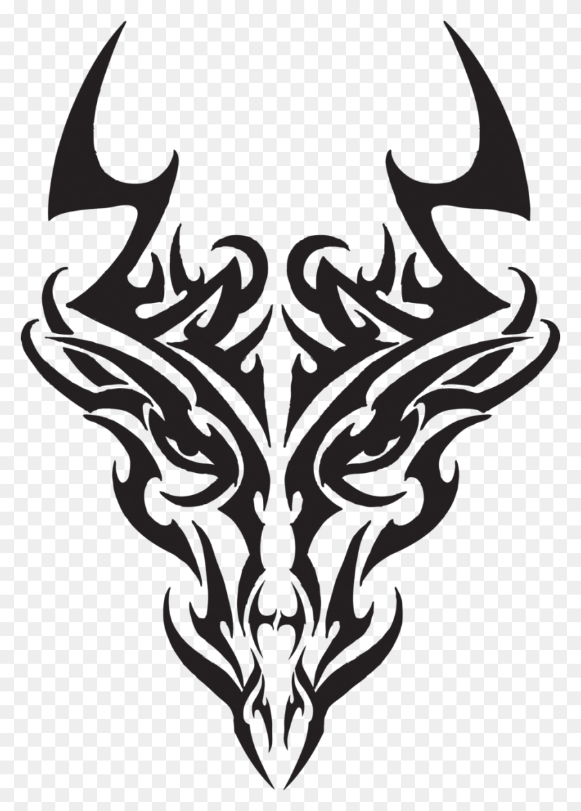 900x1285 Племенные Татуировки Головы Дракона Голова Дракона Идеи Маскарада - Тату Дракон Png