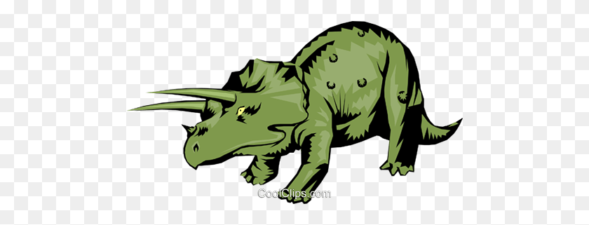 480x261 Triceratops Royalty Free Vector Clip Art Illustration - Triceratops Clipart