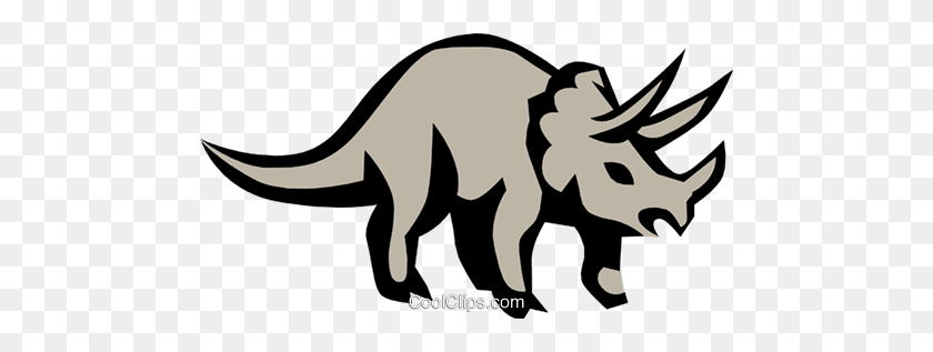 480x257 Triceratops Royalty Free Vector Clip Art Illustration - Triceratops Clipart