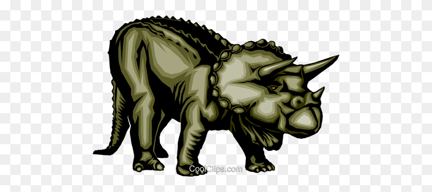 480x313 Triceratops Royalty Free Vector Clipart Ilustración - Triceratops Png