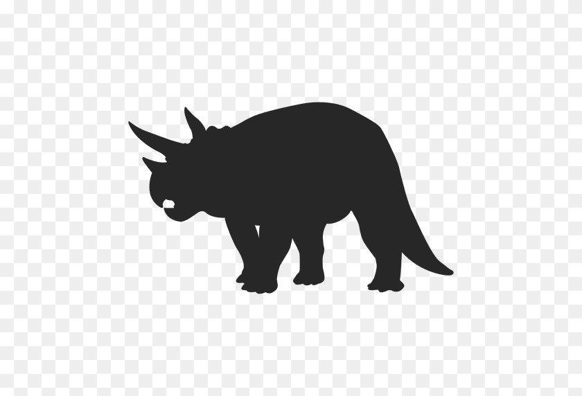 512x512 Silueta De Triceratops - Triceratops Png
