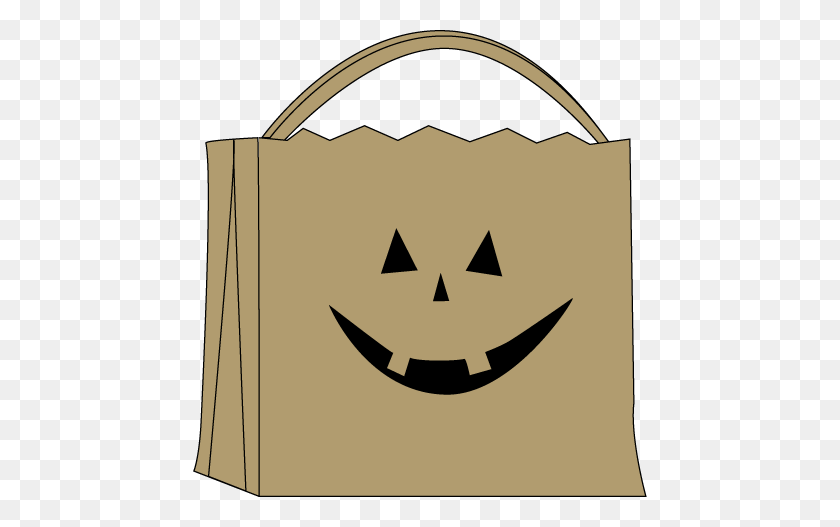 454x467 Trick Or Treat Bag Clip Art Download - Halloween Border Clipart