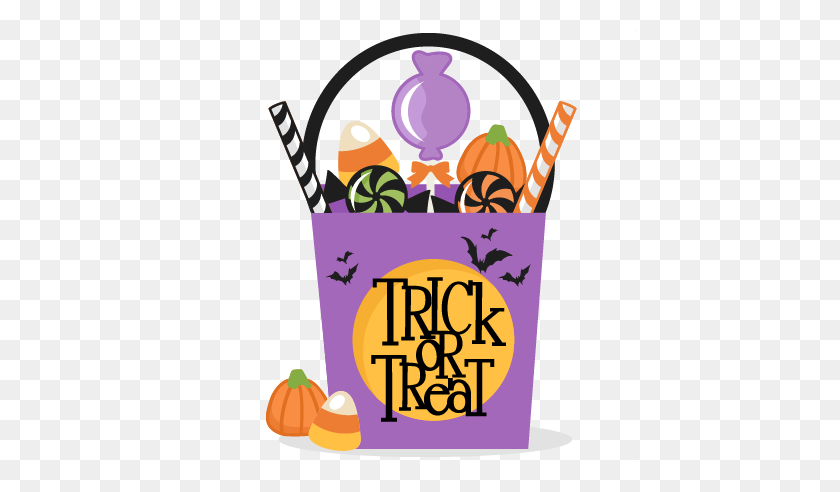 432x432 Trick Or Treat Bag Scrapbook Cute Clipart - Trunk Or Treat Clipart Black And White