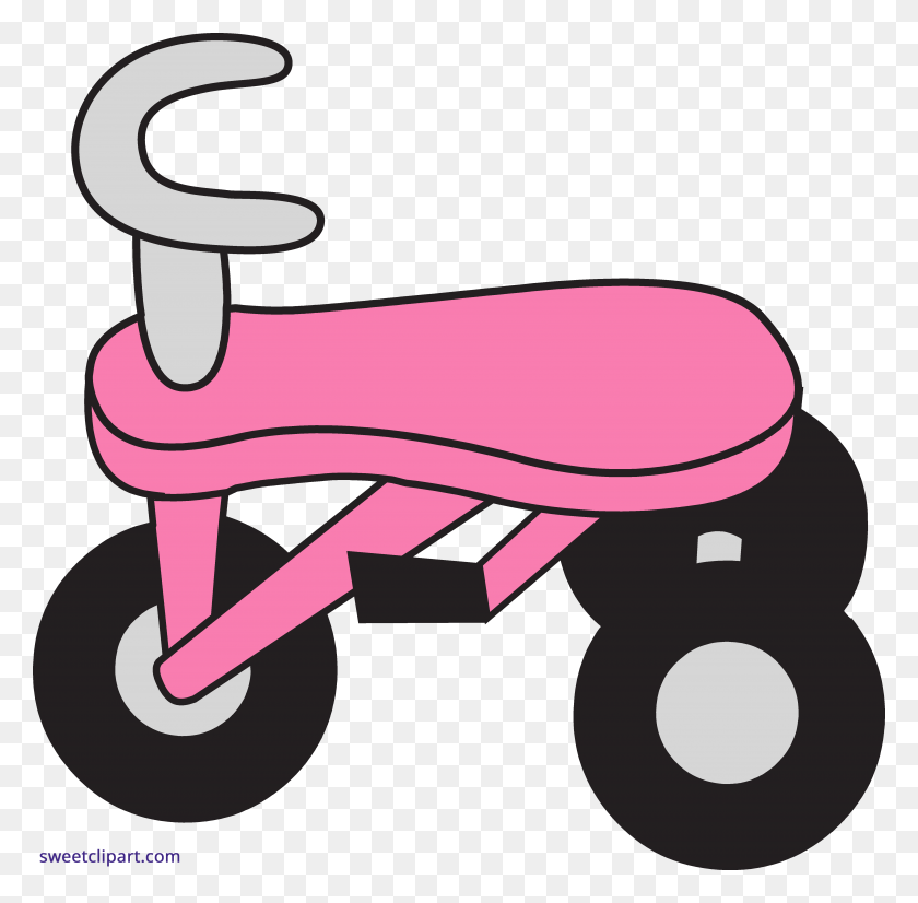 5031x4947 Трехколесный Велосипед Розовый Клипарт - Старинный Фотоаппарат Клипарт