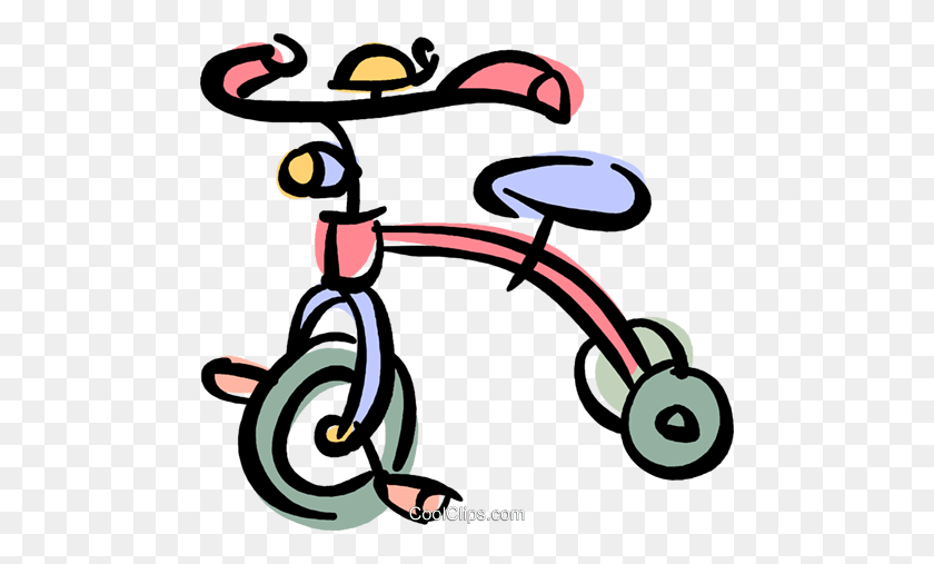 480x447 Tricycle Royalty Free Vector Clip Art Illustration - Tricycle Clipart