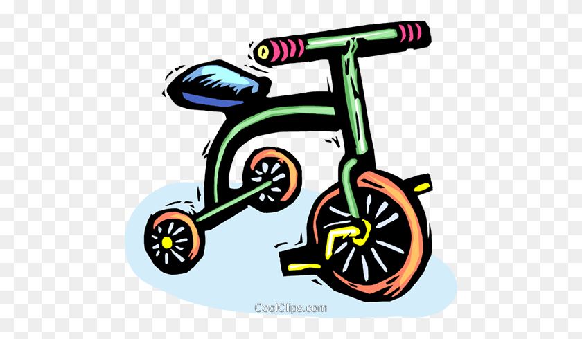 480x430 Tricycle Royalty Free Vector Clip Art Illustration - Tricycle Clipart
