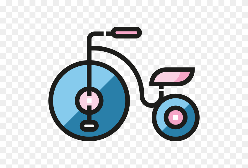 512x512 Трехколесный Велосипед, Транспорт, Значок Транспортного Средства В Png И Векторном Формате - Трехколесный Велосипед Png