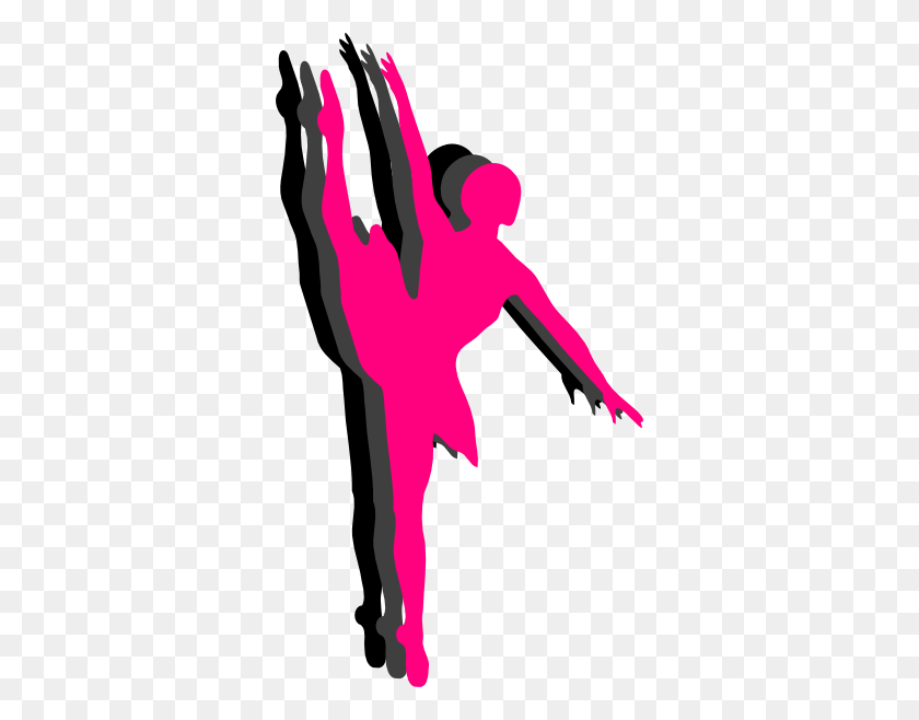 336x598 Triple Ballet Dancer Silhouette Clip Art - Ballerina Clipart