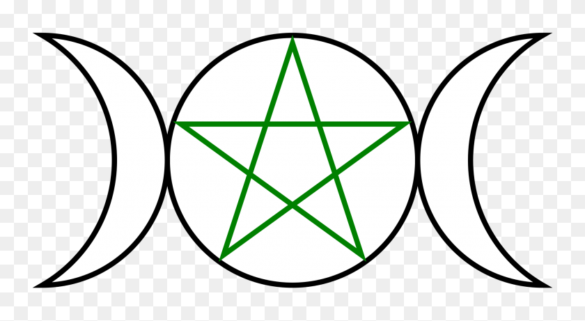 2000x1030 Triple Goddess Pentagram - Goddess PNG