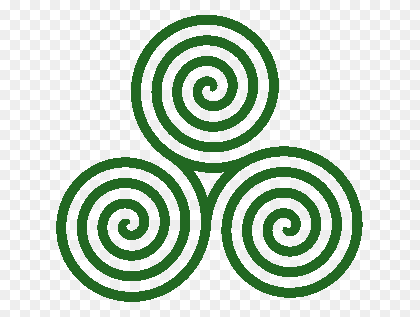 613x574 Triple Espiral Verde Transparente - Png Transparente