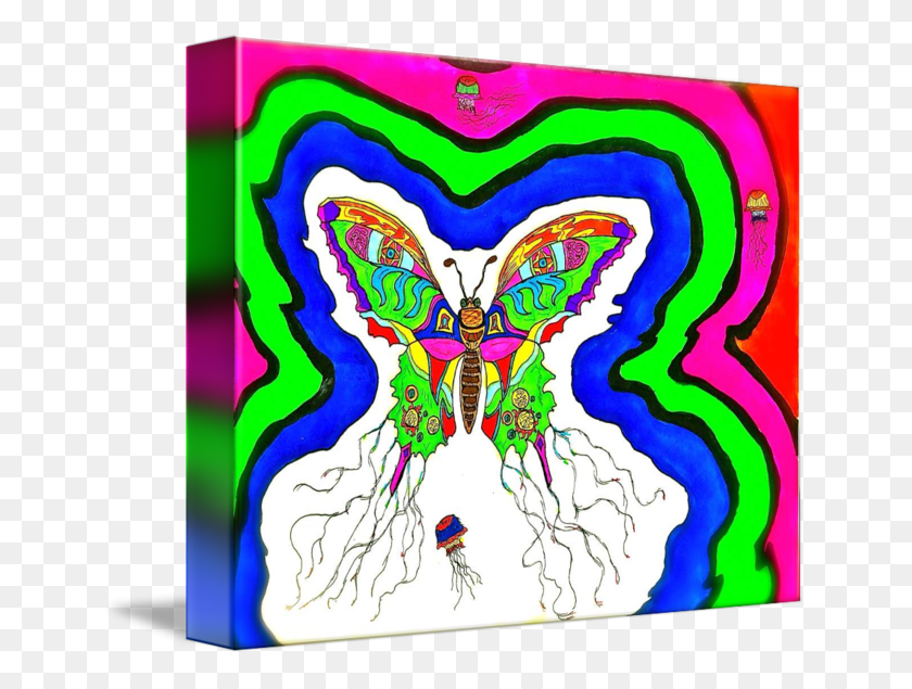 650x575 Trippy Butterfly - Trippy PNG