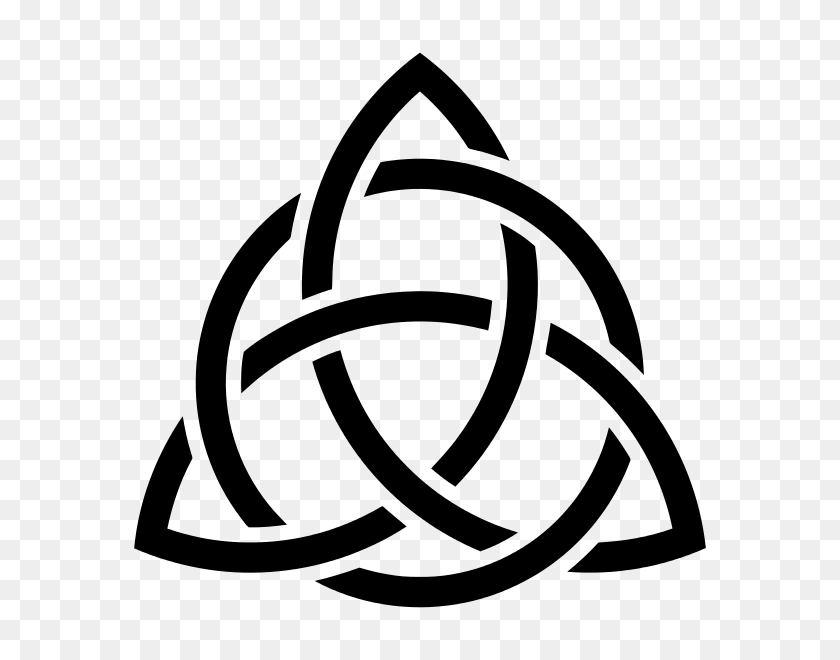624x600 Triquetra Circle Interlaced Black - PNG Interlaced