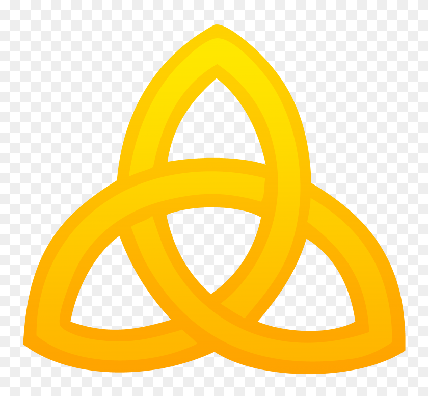 4864x4476 Triquetra Symbol Golden Clip Art - Gold Circle Clipart