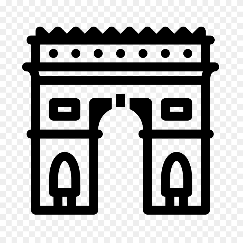 1600x1600 Triumphal Arch Icon - Arc De Triomphe Clipart