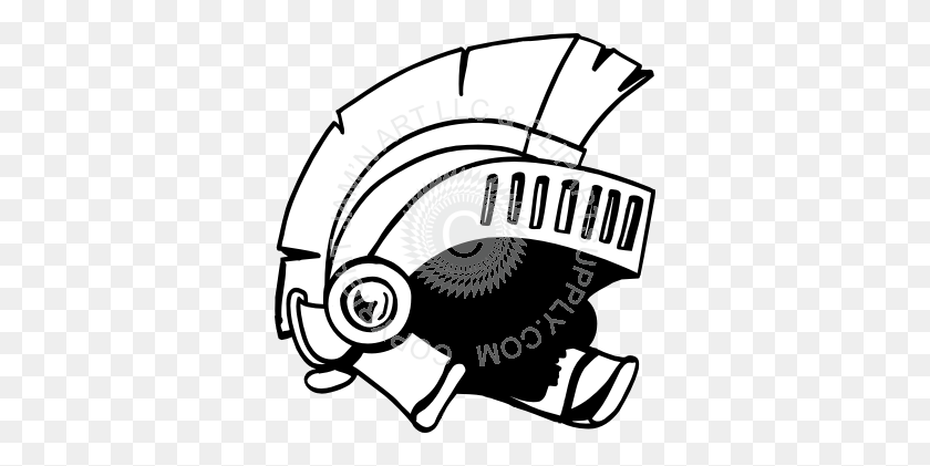 344x361 Trojan Helmet Graphic - Trojan Helmet Clipart