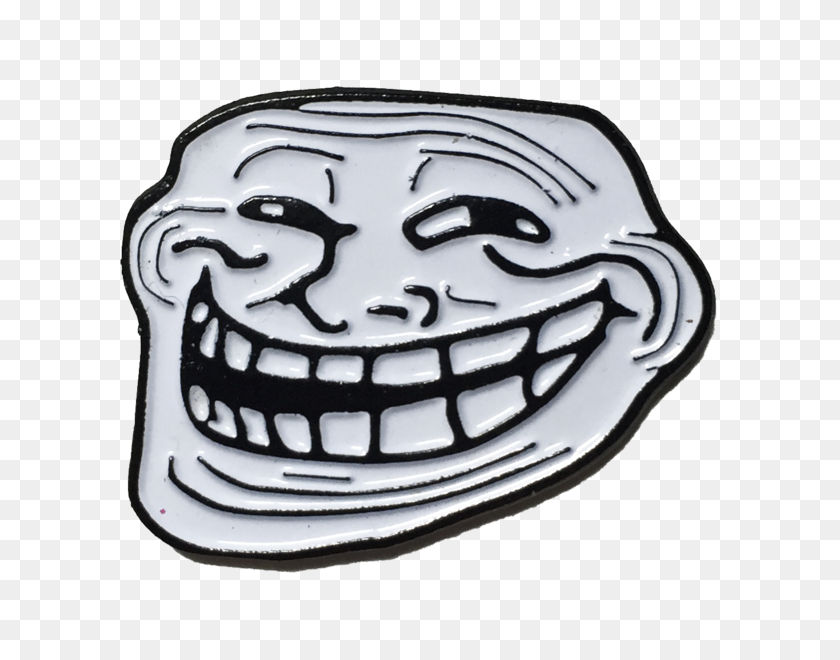 600x600 Trollface Pin Coleslaw Co - Troll Face PNG