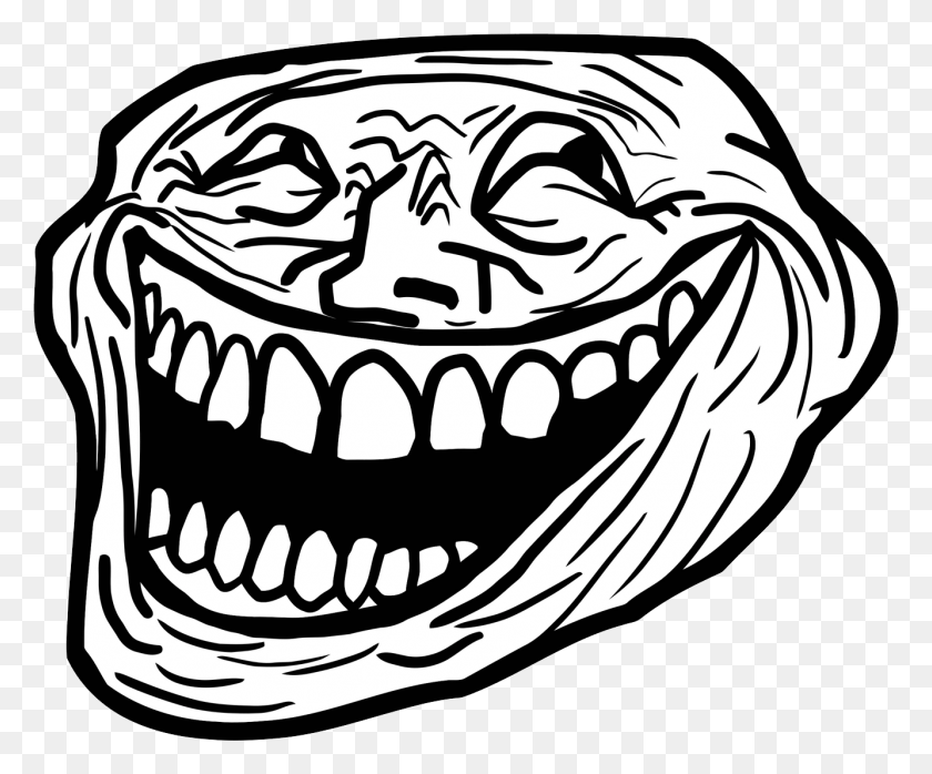 1333x1091 Trollface Png Images Free Download - Rage Face PNG