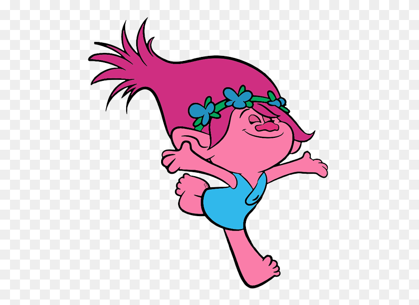 491x551 Trolls Movie Clipart Clipart De Dibujos Animados - Pink Fish Clipart