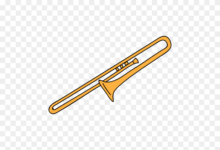 512x512 Музыкальный Инструмент Тромбон Каракули - Тромбон Png