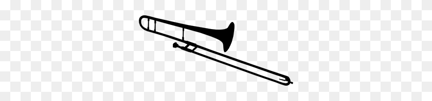 300x138 Trombone Silhouette Clip Art Pride Trombone, Art - Saxophone Clipart