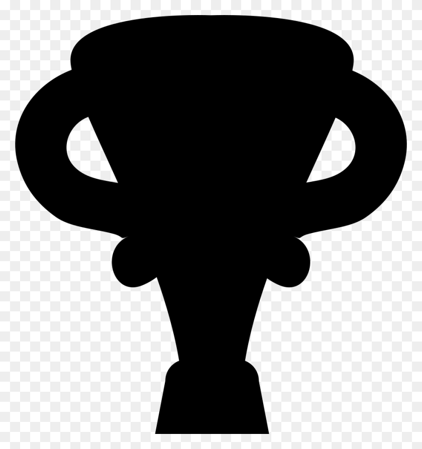 916x980 Trophy Black Side View Silhouette Png Icon Free Download - Coffee Cup Silhouette PNG