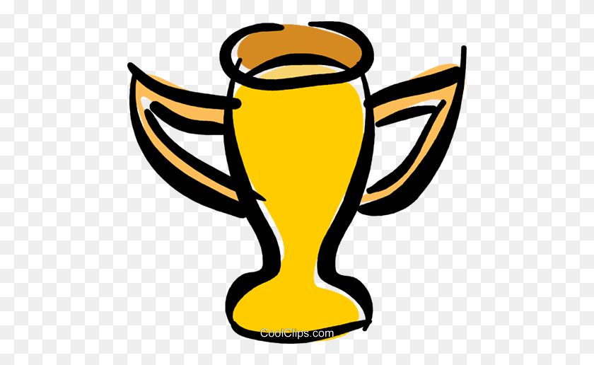 480x456 Trophy Royalty Free Vector Clip Art Illustration - Trophy Clipart Free