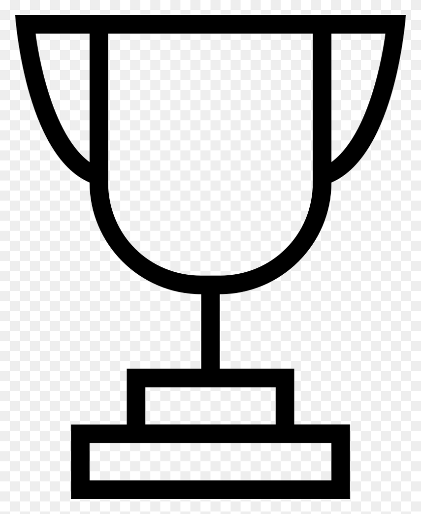 792x980 Trophy Stroke Symbol For Sports Winners Prizes Png Icon Free - Prizes PNG