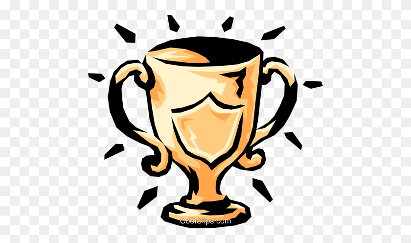 480x436 Trophycup Royalty Free Vector Clip Art Illustration - Trophy Clipart Free