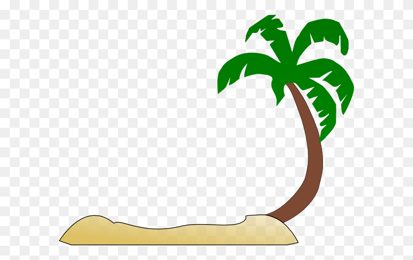 600x469 Tropical Beach Palm Tree Clip Art Clip Art - Shoreline Clipart
