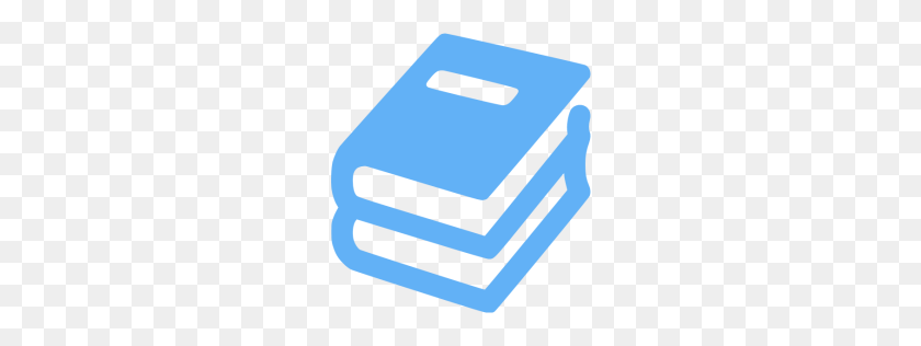 256x256 Значок Стек Тропическая Синяя Книга - Стопка Бумаги Png