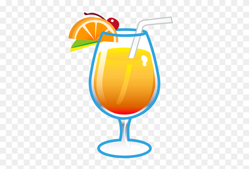 512x512 Тропический Напиток Emoji Для Facebook, Идентификатор Электронной Почты, Sms - Тропический Напиток Png
