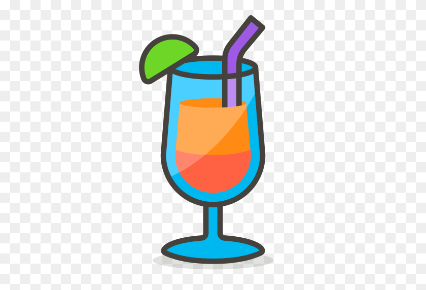 512x512 Tropical, Drink Icon Free Of Free Vector Emoji - Bebida Tropical Png