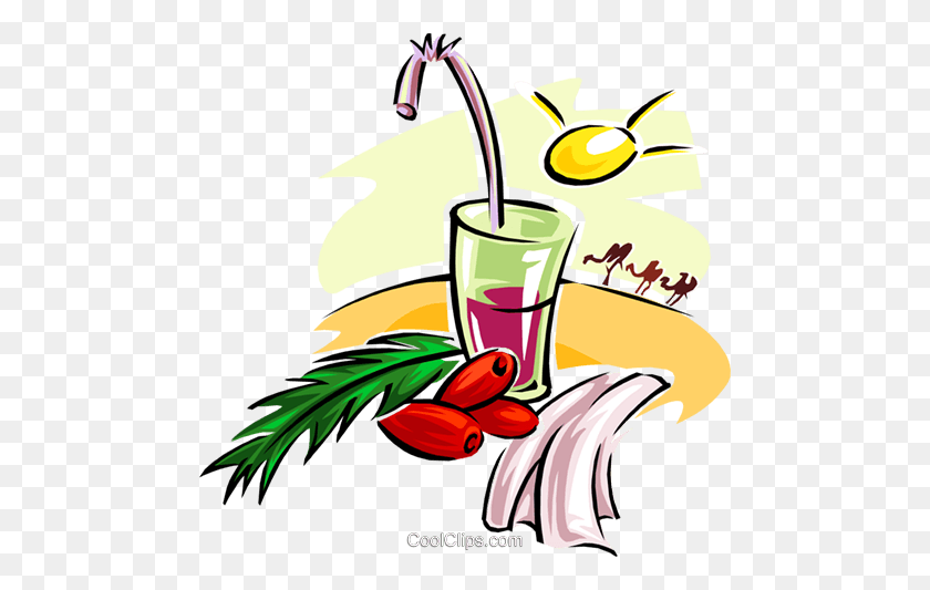 480x473 Tropical Drink Royalty Free Vector Clip Art Illustration - Tropical Drink PNG