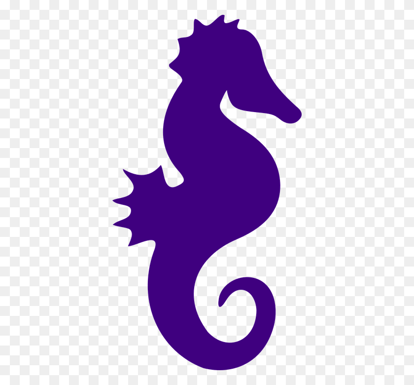 384x720 Tropical Fish Clipart Purple Seahorse - Purple Fish Clipart