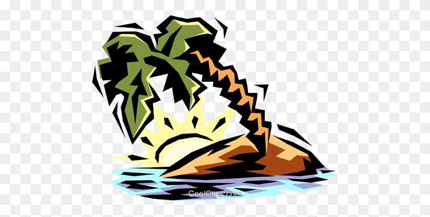 480x364 Тропический Остров Роялти Бесплатно Векторные Иллюстрации - Тропический Остров Клипарт
