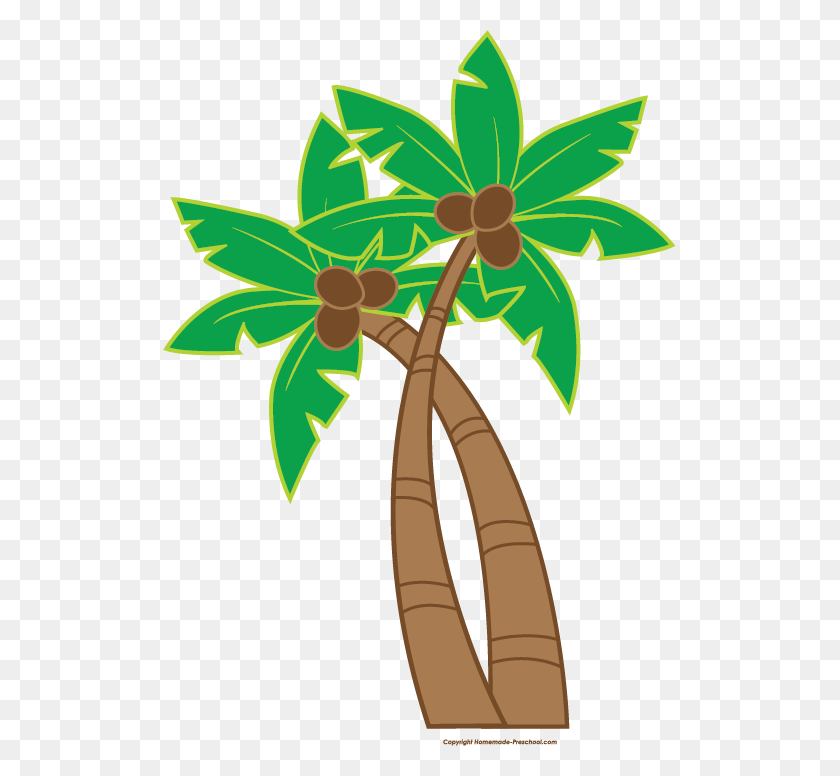 513x716 Tropical Luau Clipart Hawaiian Free Clipart - Hoja De Palma Png