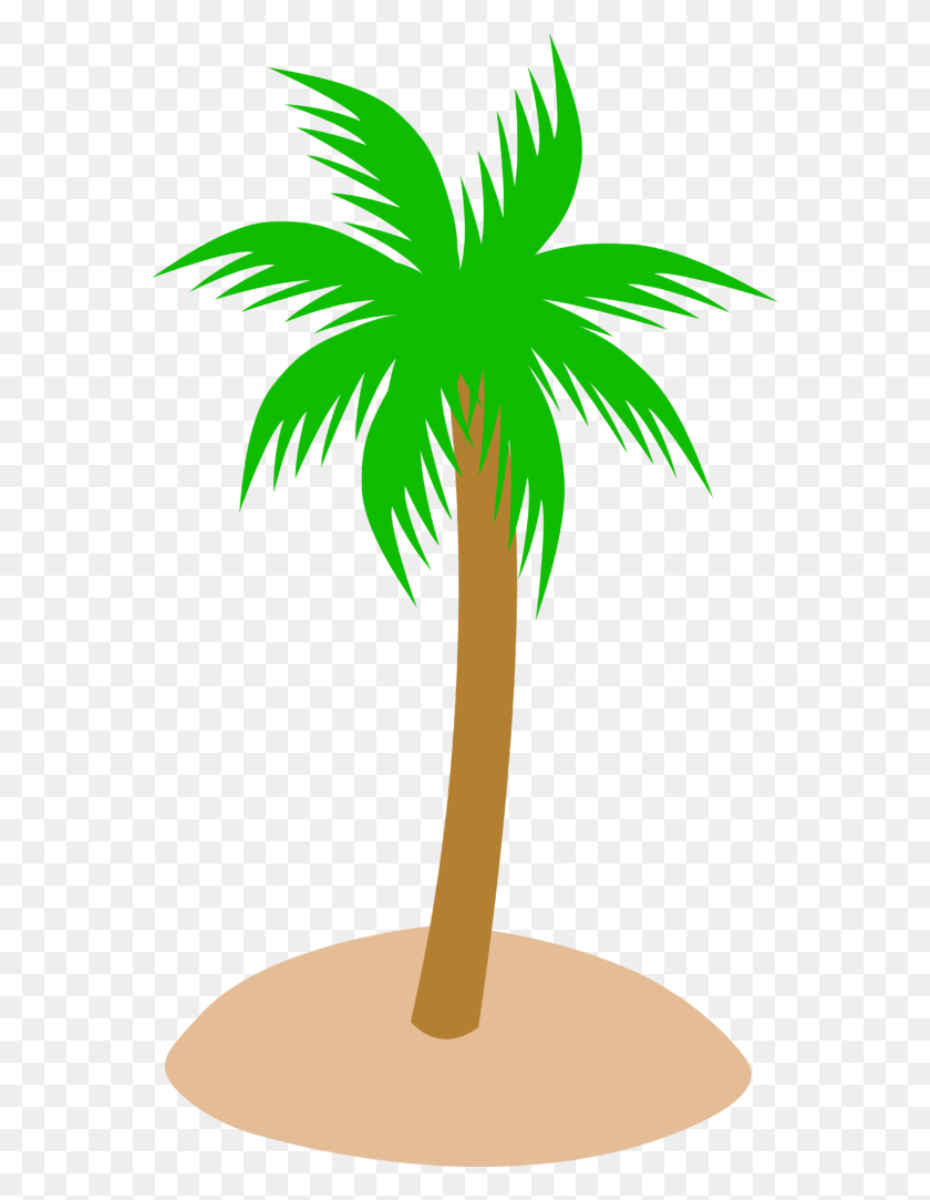 566x1024 Tropical Vector Palm Leaf Tree Clip Art Free Flower Clipart - Palm Sunday Clipart