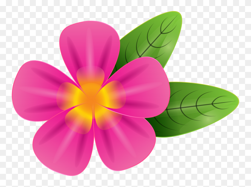 8000x5788 Tropics Clipart Pink - Pink Watercolor Flowers PNG