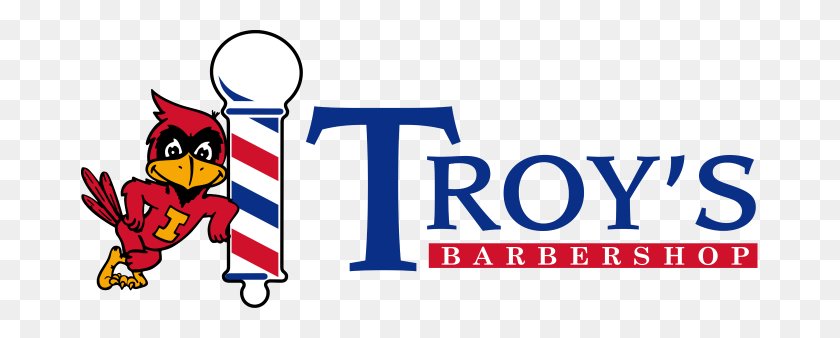 677x278 Troy's Barbershop Owner Troy Cakerice - Barber Shop Logo PNG