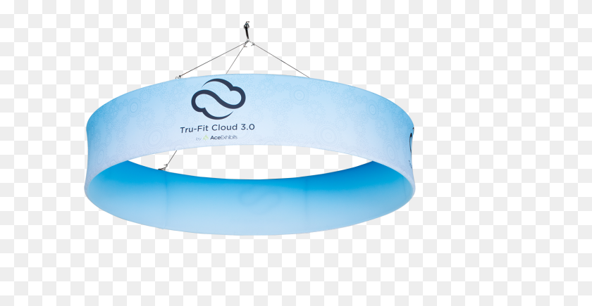 1600x770 Tru Fit Cloud Circle Hanging Sign Ace Exhibits - Hanging Sign PNG