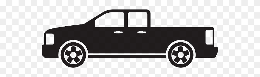 570x189 Guía De Cabina De Camión - Camioneta Pickup Imágenes Prediseñadas En Blanco Y Negro