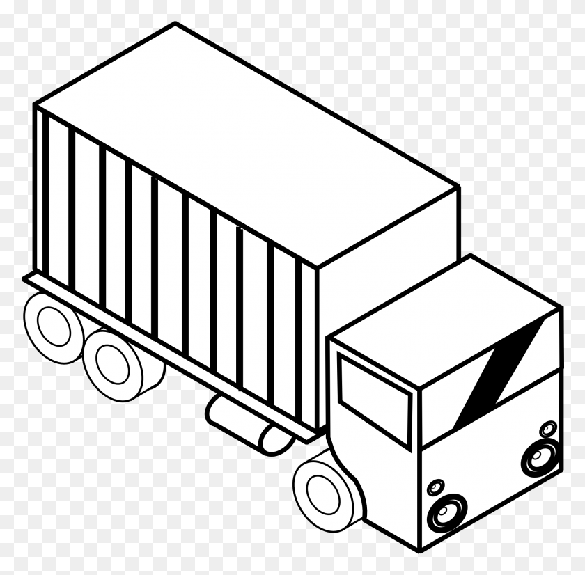 1979x1945 Truck Clipart Black And White Clip Art Images - Semi Truck Clipart
