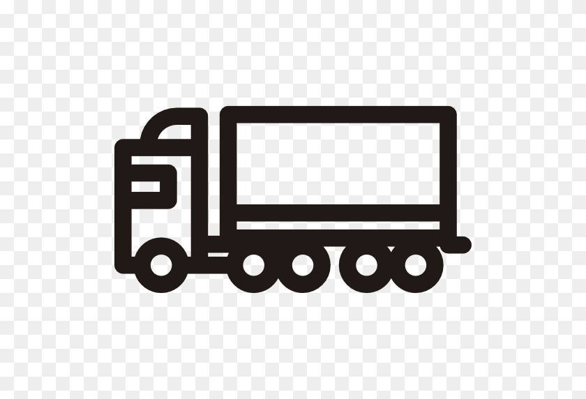512x512 Truck Trailer Simple Png - Truck And Trailer Clip Art