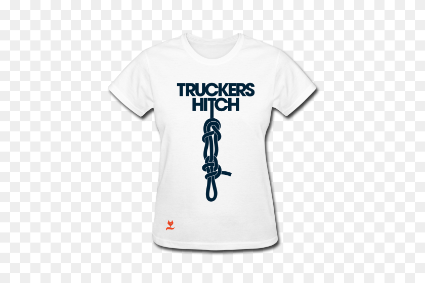 500x500 Camiseta Trucker's Hitch Para Mujer - Camiseta Blanca Png