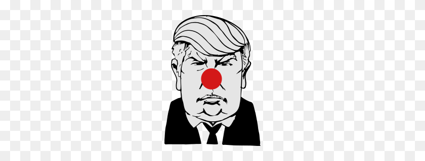 190x260 Trump Clown - Trump Wig PNG