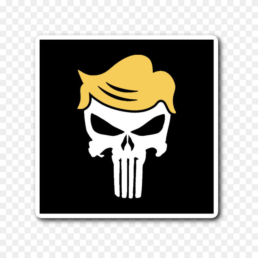 1064x1064 Trump Punisher Sticker The Maga Shop - Punisher Skull PNG