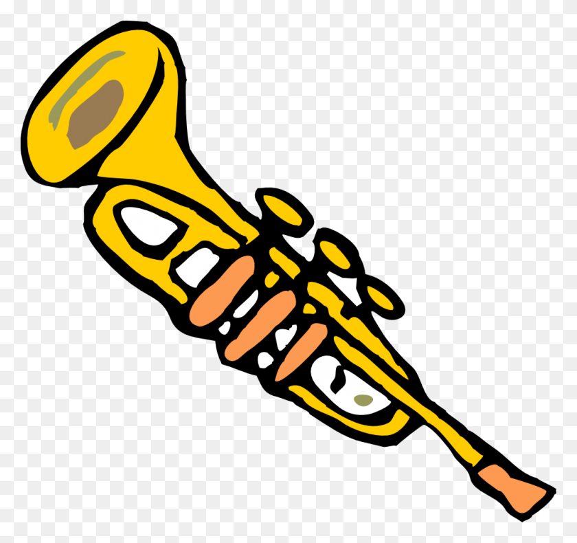 999x936 Trumpet Clip Art - Marching Baritone Clipart