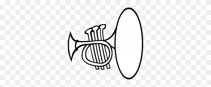 300x288 Trumpet Clipart - Trumpet Player Clipart