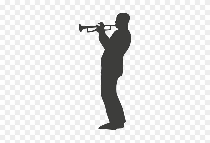 512x512 Trumpet Musician Silhouette - Trumpet PNG