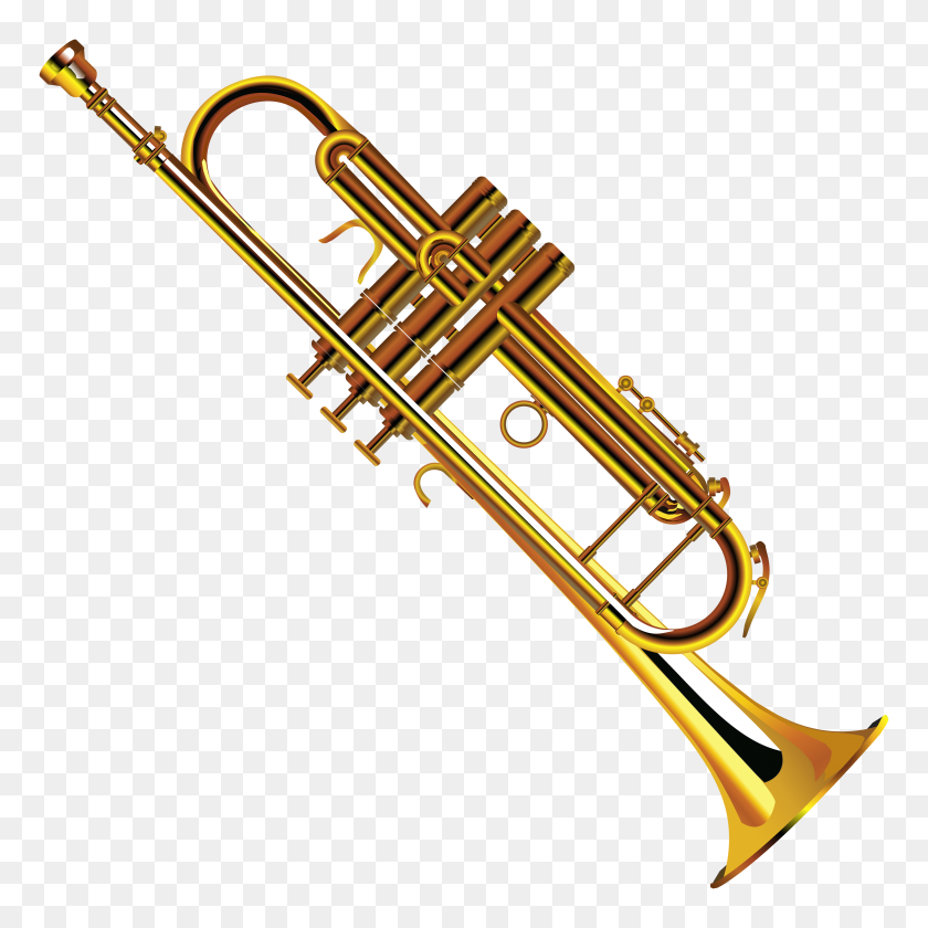 4000x4005 Trumpet Png Clipart - Saxaphone PNG